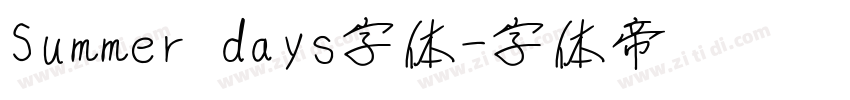Summer days字体字体转换